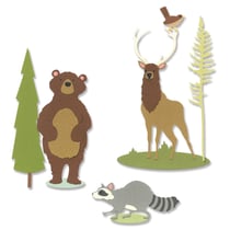 Matrices de découpe - Animaux de la forêt - 8 dies Thinlits - Sizzix