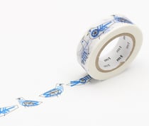 Masking Tape - Oiseaux bleus- LISA - 10 m x 15mm
