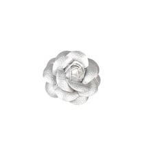 Broche fleur camélia 7 cm argent