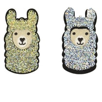 Ecusson thermocollant lama or paillettes reversibles 8x5cm