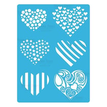 Pochoir plastique souple réutilisable 18,5 x 14,5 cm Fabrika Decoru COEUR DECORE 110