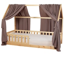 Set double ciel de lit cabane en gaze de coton DUO