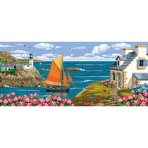 LUC - Canevas Antique Virée bretonne 65x130 cm