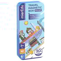 MierEdu BOÎTE DE PUZZLE MAGNÉTIQUE voyage: AVIONS 9x3,3x20,3cm, contient 2 scènes et plus de 30 pièces de puzzle magnétiques, dans une boîte en métal, 3+