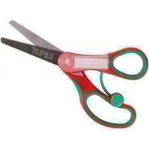 Ciseaux scolaires - Enfant - Avec étiquette pour le prénom - 13,5cm - Rouge