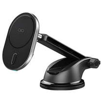 Force Power Support Voiture MagSafe avec Charge sans Fil 15W Bras Ajustable Solide Noir