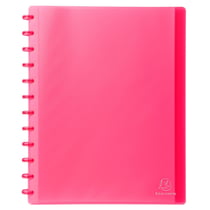 Protège-documents à anneaux et pochettes détachables 60 vues - A4 - Rouge - x 4 - Exacompta