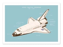 Affiche 50 x 70 cm -  Space Shuttle - Florent Bodart