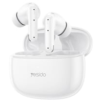 Ecouteurs Bluetooth Sans Fil Réduction De Bruit Active Avec Longue Autonomie Blanc YONIS