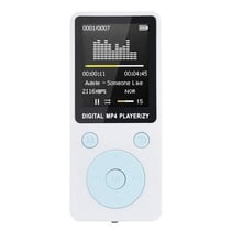 Lecteur Mp4 MP3 Écran 1.8 Pouce Baladeur Enregistreur Fm Radio Micro SD Blanc