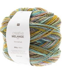 Pelote de laine Creative Melange Aran Wonderball - 200 GR - Rico Design 03 Vert