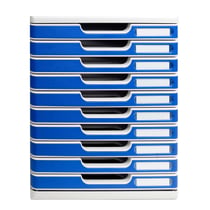 Module de classement Modulo Office10 tiroirs fermés - Bleu - Exacompta