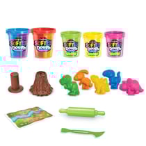 Kit de dinosaures en pâte à modeler malléable et fluorescente