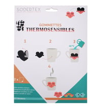 Gommettes thermosensibles Le motif apparait à 40°C 12 pièces