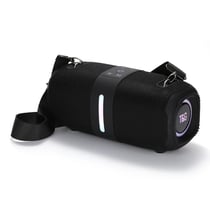Enceinte Bluetooth Sans Fil Portable Extérieure Rouge Son Stéréo Puissant 360° Noir YONIS
