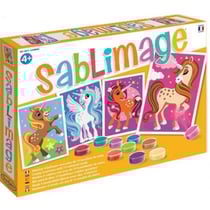 Sablimage licornes - sable colore - sentosphere - 8812 - loisir creatif