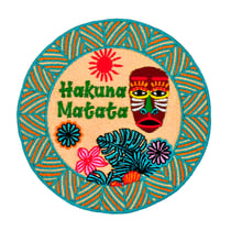 Patch brodé Hakuna Matata, écusson Afrique, motif thermocollant, Made in France