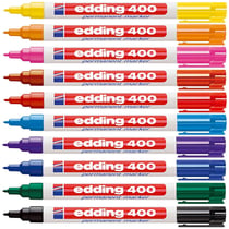 Marqueurs permanents Edding 400 - 1 mm - Multicolore - 10 pcs