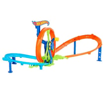 Piste de lancement rapide Hot Wheels Mattel JBX65 orange avec boucle