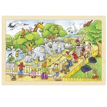 Puzzle Une journée au zoo 24 pcs - Goki