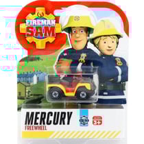 Véhicule en métal sam le pompier - mercury quad de pompier jaune et rouge - voiture miniature - dickie 203091000