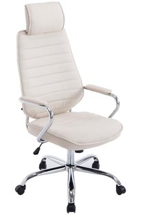 Chaise de bureau tissu Rako beige