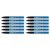 Lot de 12 marqueurs permanents pointe ogive 2 mm - PENTEL - MMP20 PAINT MARKER - Bleu