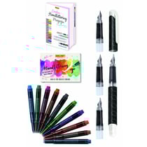 Coffret - Stylo plume - Calligraphie - 3 plumes différentes - 10 cartouches - ONLINE