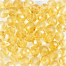 45 perles à facettes rondes Ø 4 mm - jaune