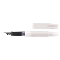 Stylo plume - Rechargeable avec cartouche d'encre - Pointe moyenne - Corps transparent