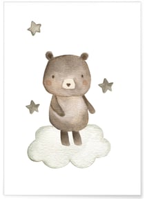 Affiche Enfant Ours | A3 : 29,7x42cm