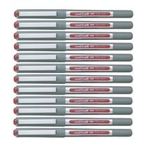 12 stylos roller rouge Uni Ball EYE pointe fine 0,7mm
