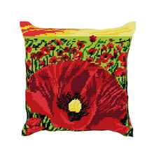 LUC - Kit coussin demi-point Coquelicot