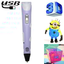 Stylo Imprimante 3D Portatif USB Bleu Pour Artistes Et Créatifs Purple YONIS