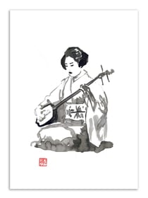 Affiche 30 x 40 cm - Geisha Version 2 - Pechane Sumie