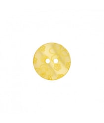 Bouton rond Fleurs 12 à 18mm 2 trous - Prym Jaune