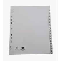Intercalaires imprimés numériques PP recyclé gris 31 positions - A4 Maxi - Gris - x 5 - Exacompta