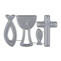 Kit Poch.à découp.Confirmation,Communion, 2 - 3,9cm x 1,8 - 2,5cm, 4 pces