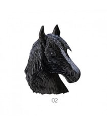 Ecussons Thermocollant Tête de Cheval 6 X 4,5 cm - Mediac Noir