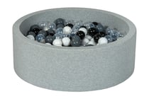 Piscine à balles Aire de jeu + 300 balles noir, blanc, transparent, gris - Velinda