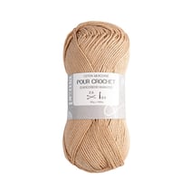Fil pour crochet - Prima Mercerie - coton à crocheter mercerisé - pelote 125m et 50g- pelote beige