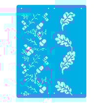 Pochoir plastique souple réutilisable 18,5 x 14,5 cm Fabrika Decoru FEUILLE 434