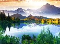 Puzzle 2000 pièces - La Montagne derrière le Lac - Grafika