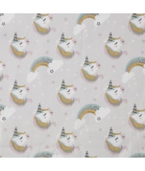 Tissu enfant coton tête de Licorne mauve de 150 cm de largeur 1 Multicolore vendu par 50 cm