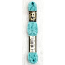 Fil de laine - DMC - Laine Colbert - 100% laine - Turquoise métallisé - 7598 - Canevas