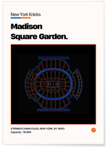 Affiche Madison Square Garden - New York Knicks | A3 : 29,7x42cm