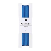 Ruban de satin bleu foncé 3 m