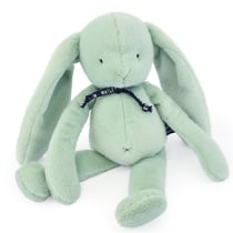 Peluche Lapin Méloé vert sauge 37 cm - Maïlou Tradition