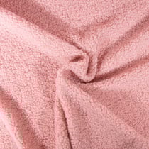 Tissu Fausse fourrure Teddy Bouclettes Camille Rose clair - Au mètre