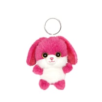 Peluche - Porte-clés en peluche Lapin RUBY > rose framboise – 8 cm